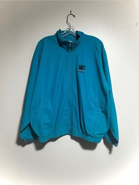 Vintage early 90s ASICS Teal Athletic Jacket (rare)